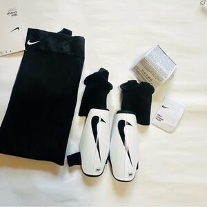 Nike Black and White Shin Guards Set for children